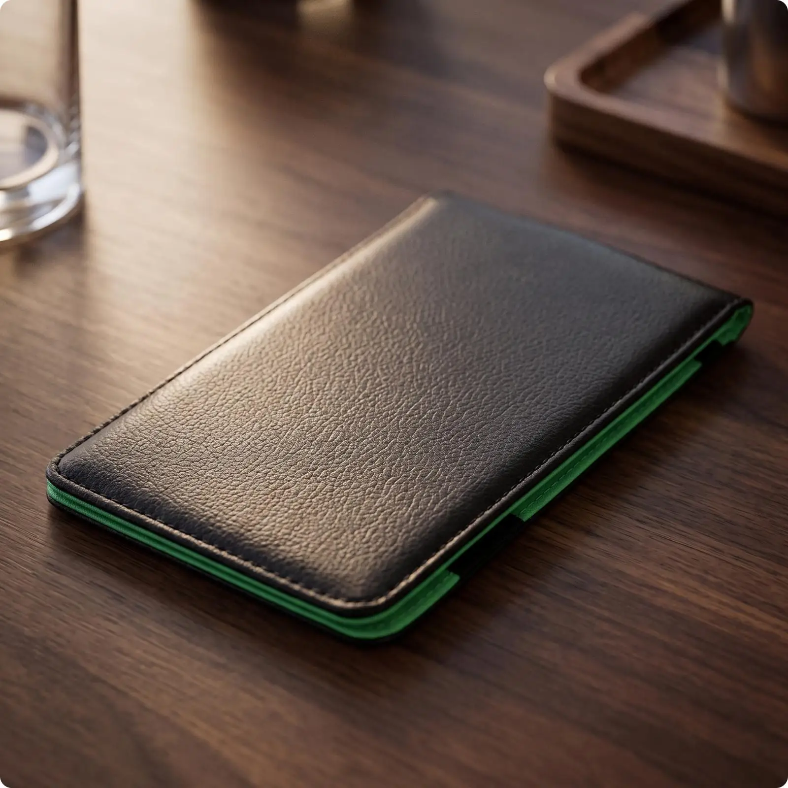 Golf Scorecard Holder for Golfers PU Leather Cover with Elastic Band for Back Pocket Golf Bag Accessories Score Card Book
