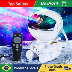 Brasil Astronaut Starry Sky Projector, Galaxy Night Light, Starry Sky Projector, LED Astronaut Light, Quarto e sala de jogos