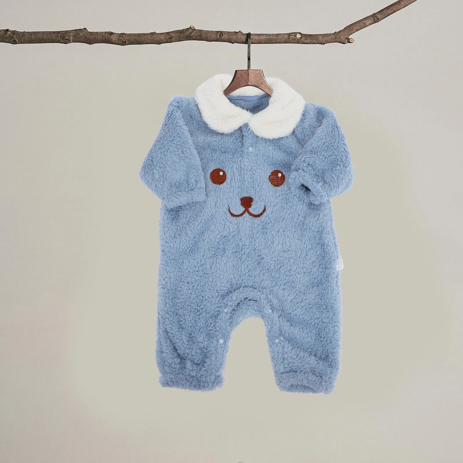 Extra Warm Polyester Long Sleeve Romper for Babies Newborn to Toddler Winter Fall Essential Cozy Infant Outfit Baby Girl Boy