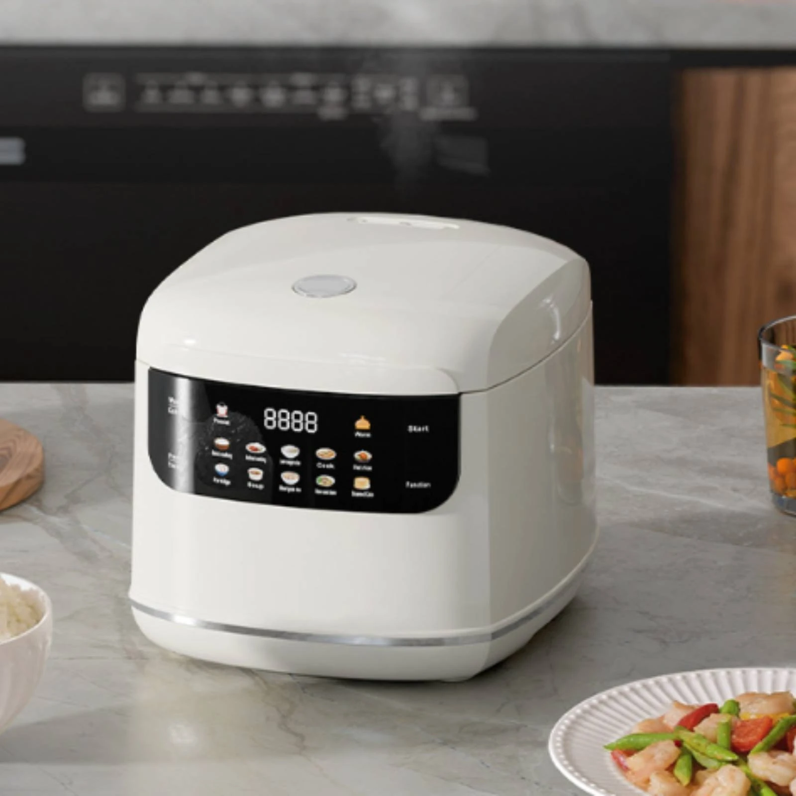 Electric Rice Cooker Versatile Rice Cooker with Non-Stick Inner Pot Easy to Use Family-Size for Small Households, Everyday Meals