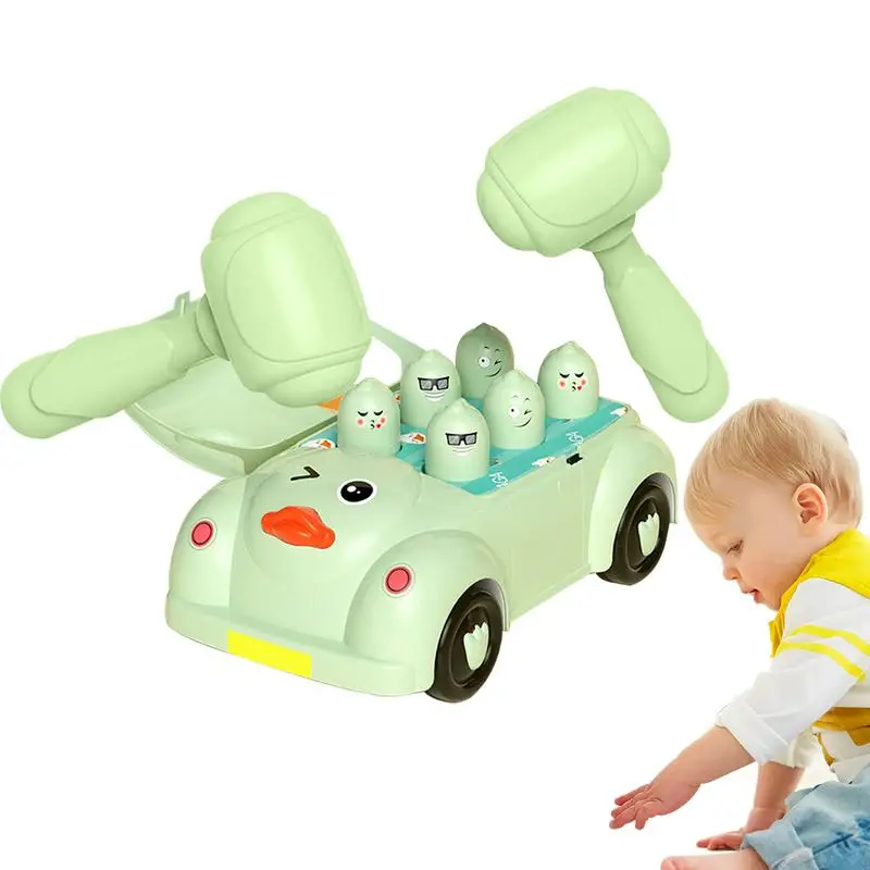 

Mole Game Inertia Car Hammering Pounding Toys With Hammers Friction Powered Cars Montessori Learning Game Knocking Toy For Kids