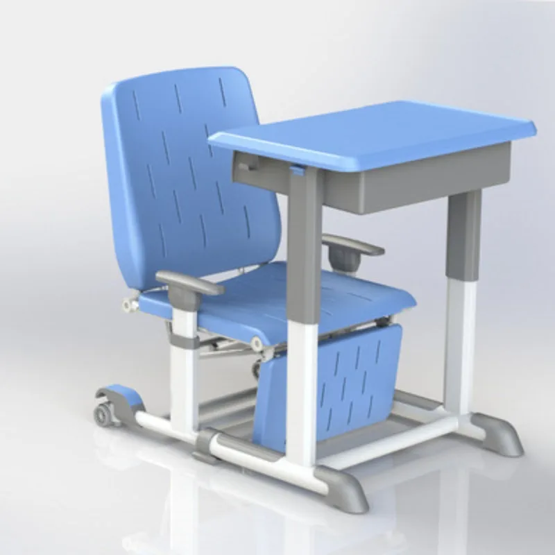 Nap bed folding chair, hand crank can be lifted and reclined children's study tables and chairs, primary school students midd