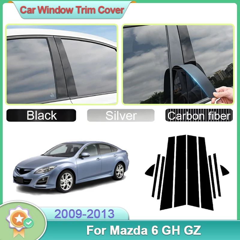 

Car Window Trim For Mazda 6 Mazda6 GH GZ Atenza 2009~2013 Middle Column Trim Cover Door Decal Stickers Dedicated Car Accessories