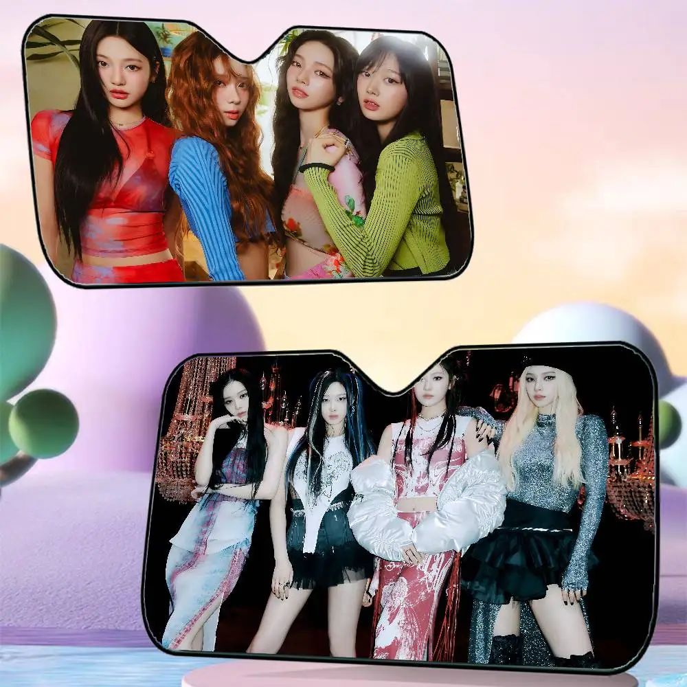 

Kpop A-AespA автомобильный солнцезащитный козырек, автомобильный солнцезащитный козырек, солнцезащитный козырек на окно, солнцезащитный крем, передний капюшон, внутренняя передняя перегородка, двойной солнцезащитный козырек