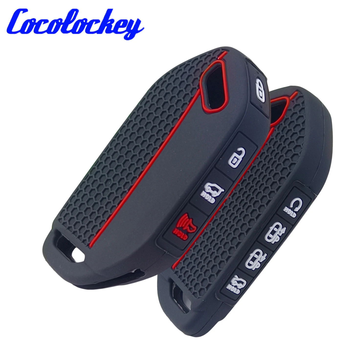 

Cocolockey Silicone Key Case Cover for Kia Sorento EV9 Picanto GT 8 Button Smart Remote Key Shell Car Accessories 2 Pcs/lot