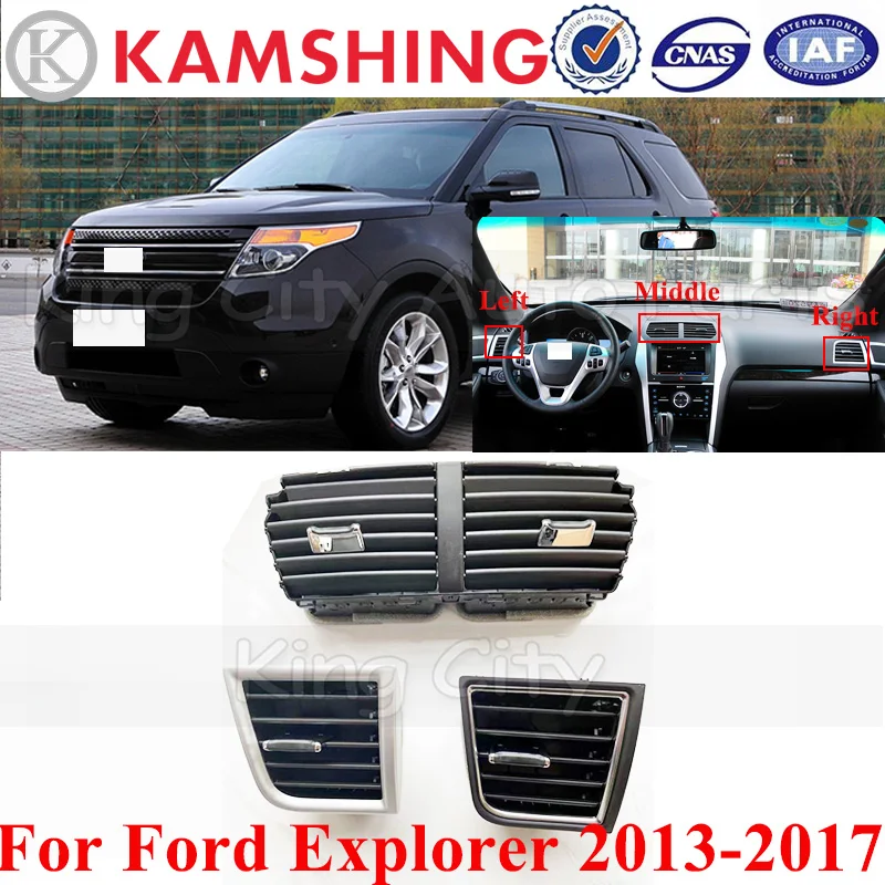 CAPQX For Ford Explorer 2013 2014 2015-2017 akcesoria samochodowe wewnętrzna konsola deska rozdzielcza klimatyzator wylot powietrza odświeżacz powietrza
