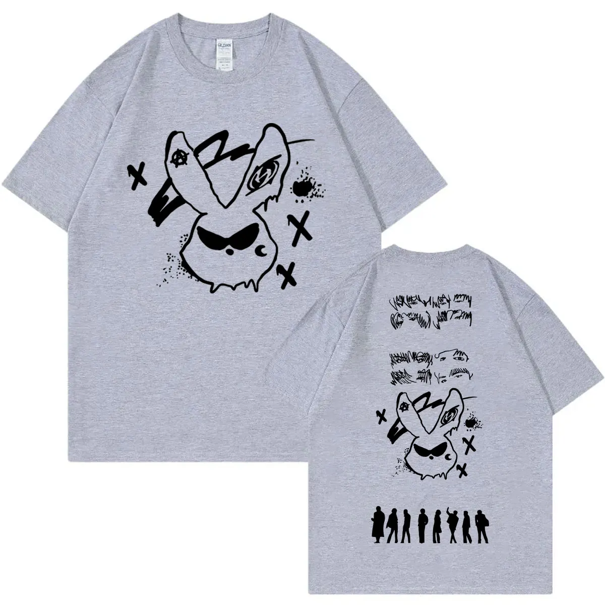 Kpop ATEEZ جولة حول العالم 2025 ميرش تي شيرت الرجال النساء خمر موضة تي شيرتات قصيرة الاكمام عالية الجودة القطن المتضخم تي شيرت #3