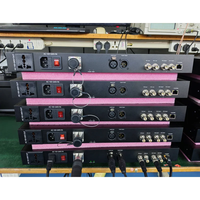 Bidirectional 3G SDI Fiber Transmission System with Bidirectional XLR Audio, 1GB Ethernet