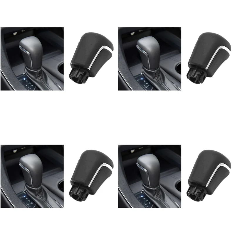 

4X кожаный рычаг переключения передач для Toyota Corolla Levin Camry XV70 V70 Avalon 2018 2019 2020, шарик переключения передач, черный