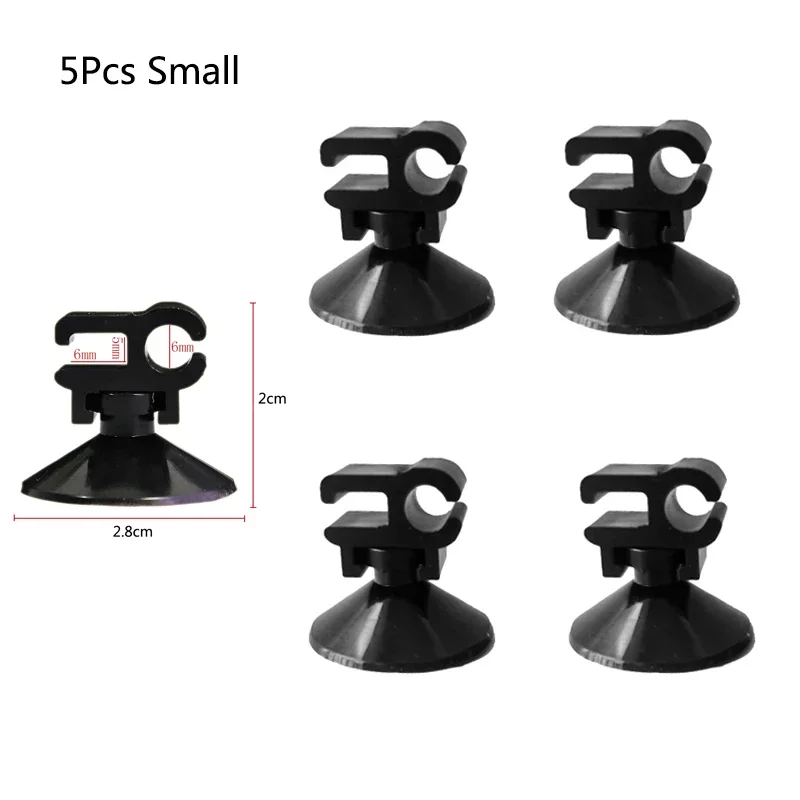 5Pcs Aquarium Suction Cup Clip Fish Tank AirLine Tube Oxygen Hose Pump Power Cord Buckle Wire Finisher Suction Cups 6/16/20mm