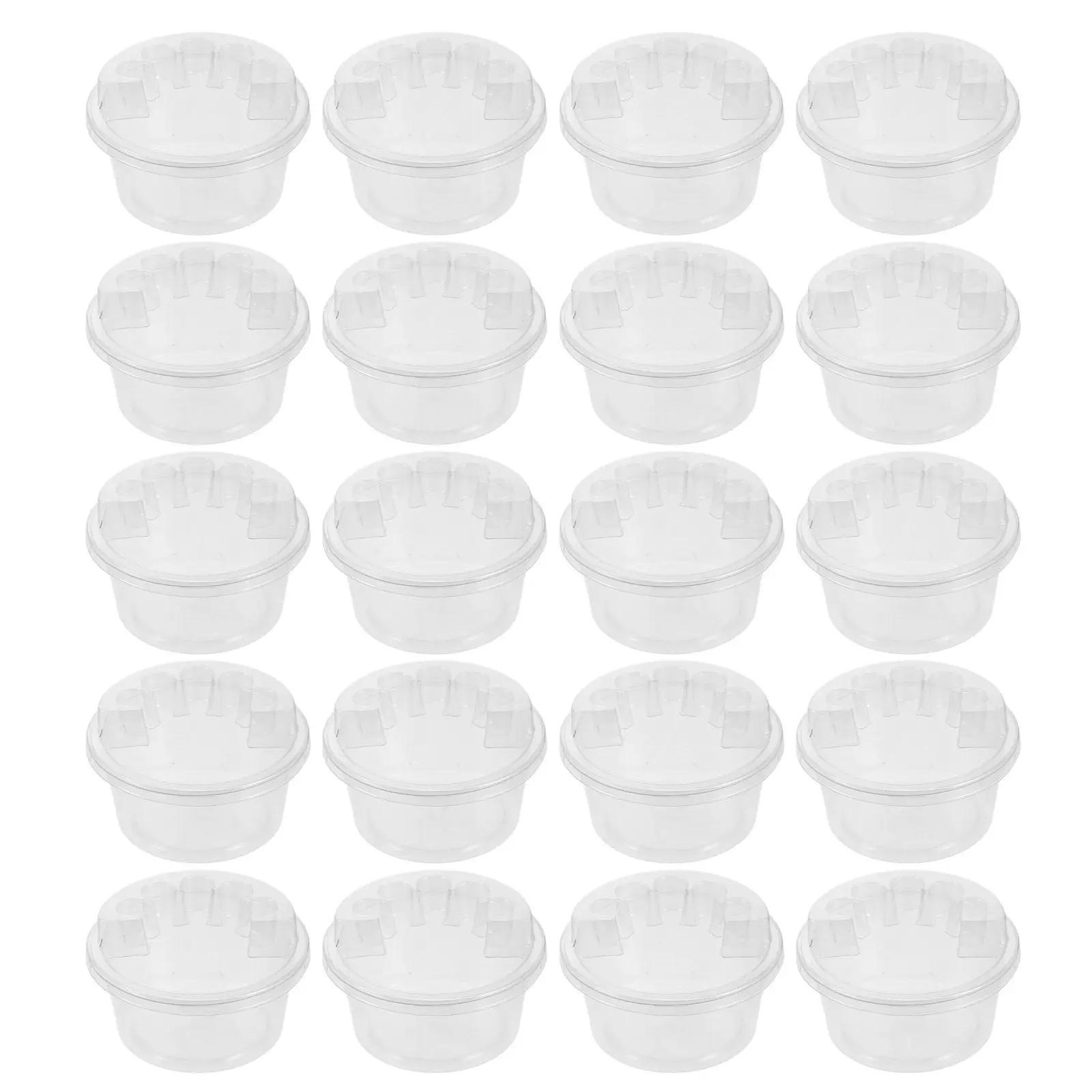 

20Pcs Holder Disposable Plastic Cup Tray Clear Ink Cleaning Stand for Microblading Tattoo Supplies