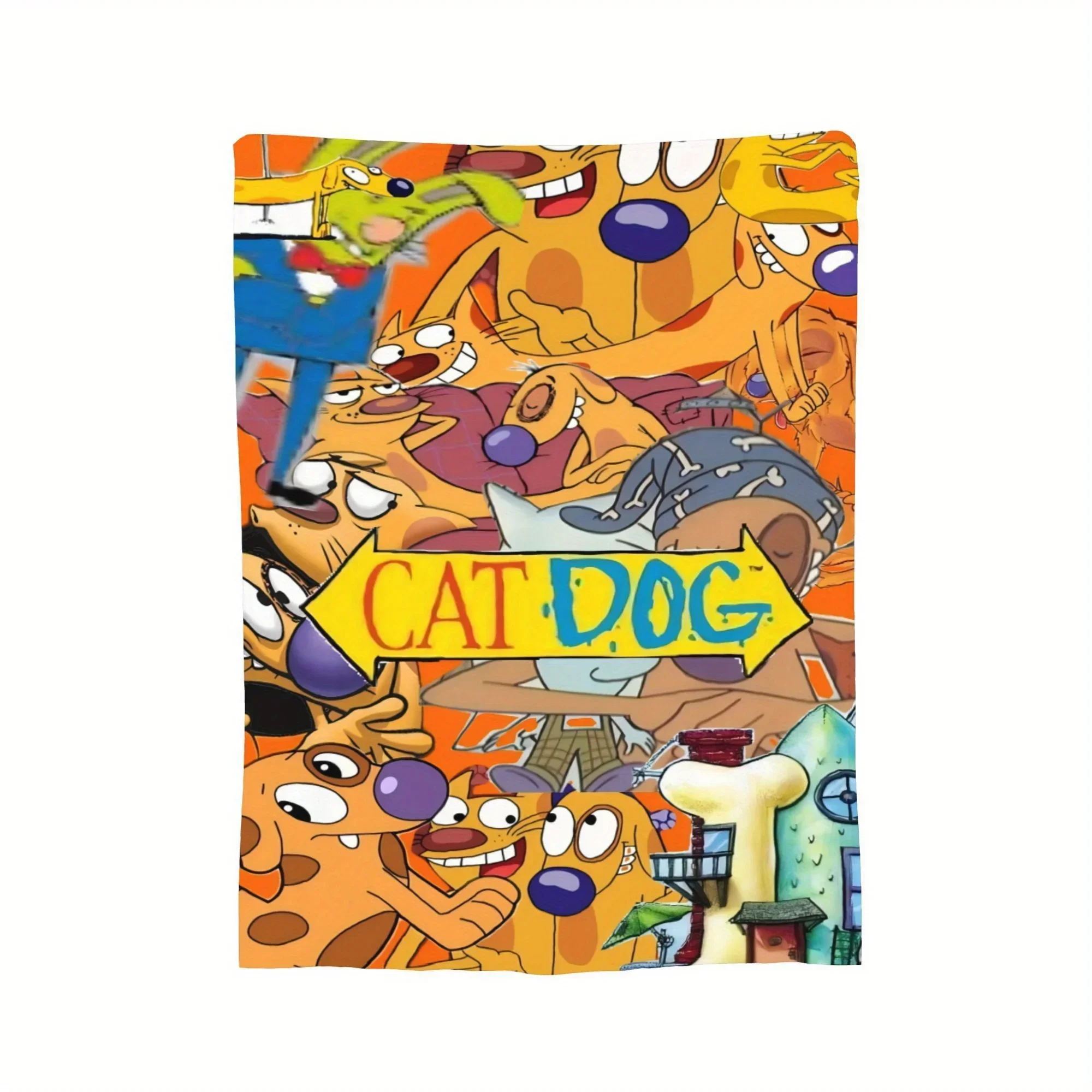 

Уютный флисовый плед Cozy CatDog: мягкий, теплый, с ярким мультяшным дизайном и культовыми персонажами, идеально подходит для дивана, кровати, офиса
