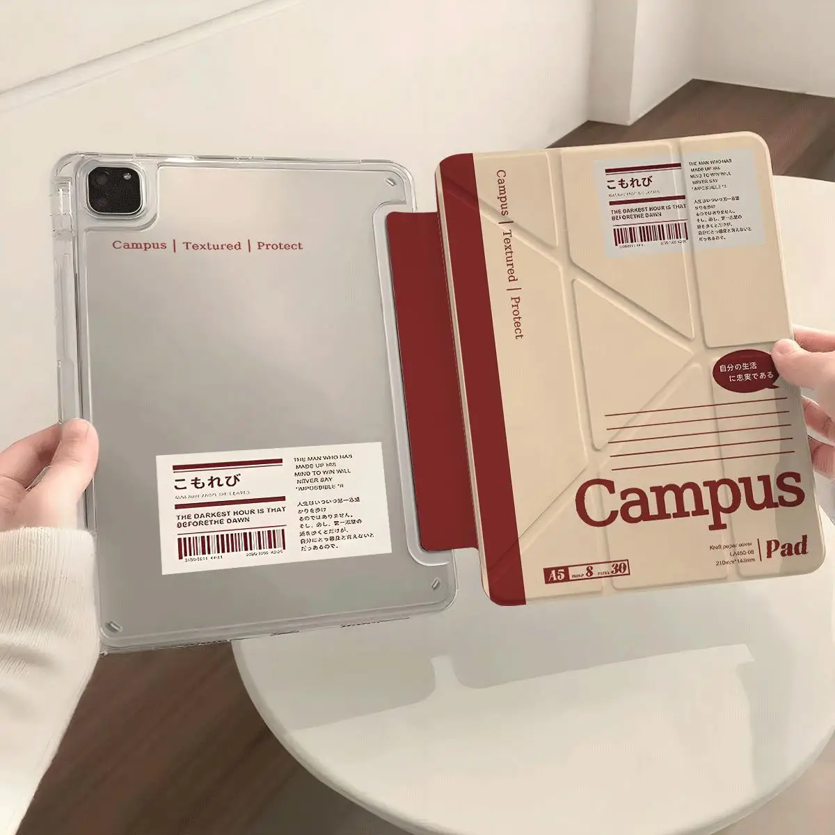 Wine Red Diary Creative Fashion Niche Tablet Case For iPad Pro 13 11th A16 12.9' 10 9 8 7 6 Th Air 3 2 1 Mini 7 6 5 4 Cover