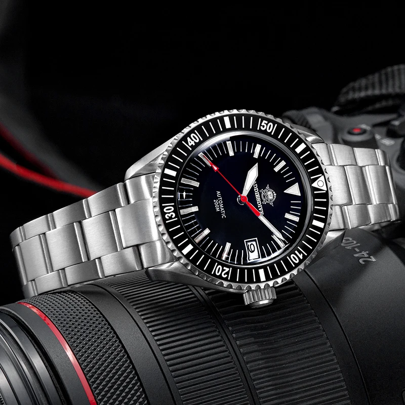 

ADDIESDIVE Luminous Automatic Watch for Men NH35 Stainless Steel Bubble Mirror Mechanical Watches Luxury Waterproof Dive Watch