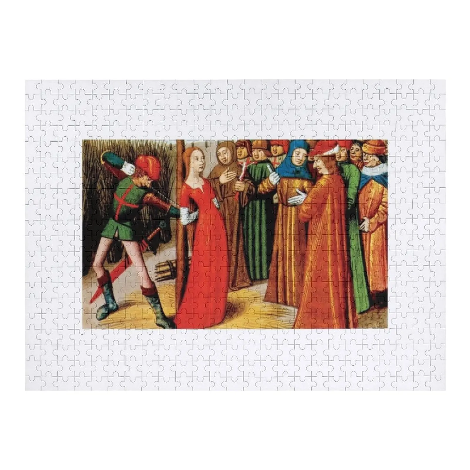 

Medieval Witch Execution Jigsaw Puzzle Wooden Name Custom Wooden Name Puzzle