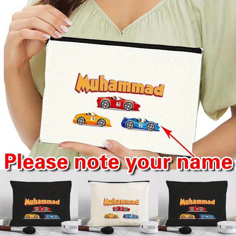 

Customizable Canvas Handbag with Any Name Storage Bag Portable Travel Makeup Bag Customized Product