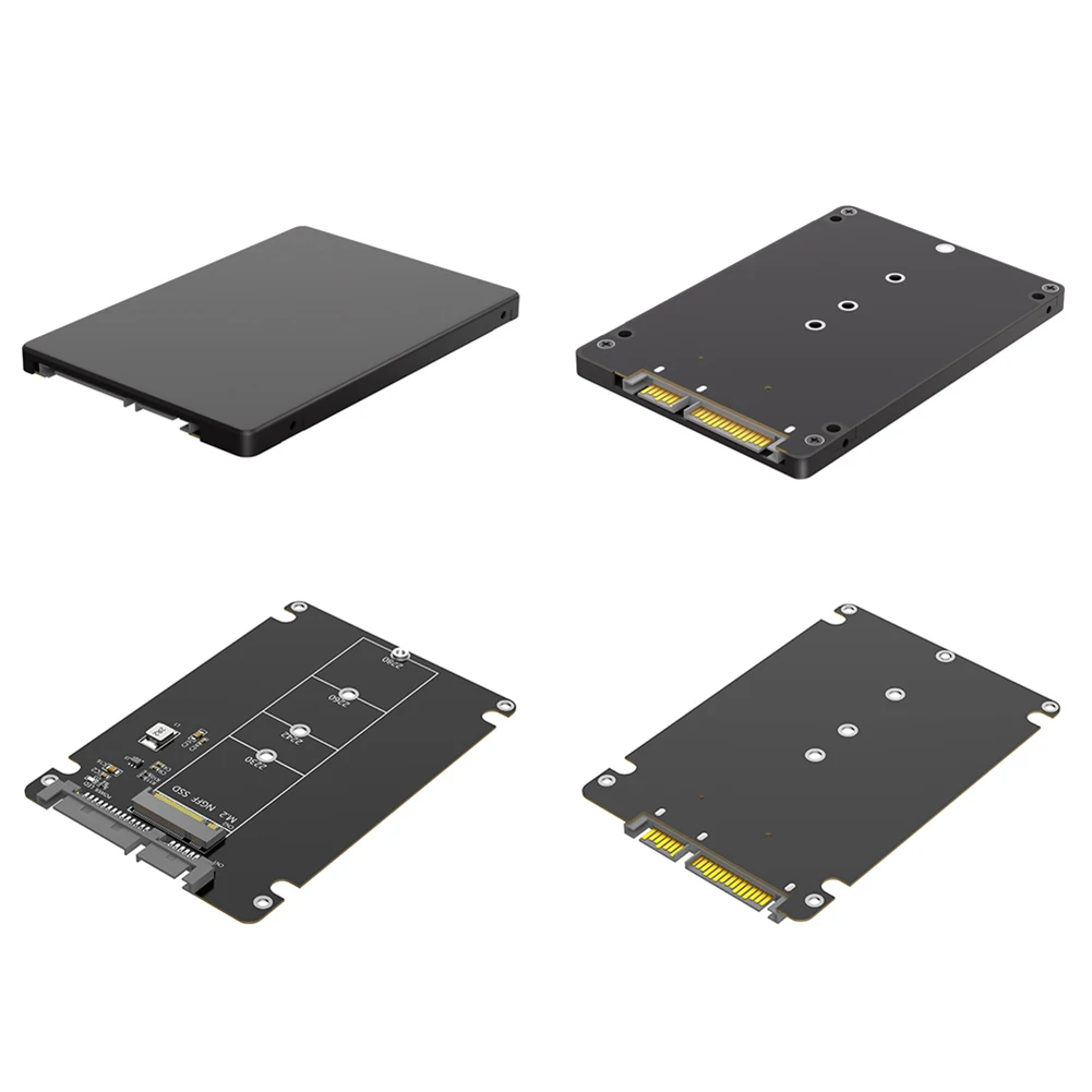 

M.2 NGFF B Key To 2.5inch SATA SSD Enclosure 6Gbps Hard Disk Case Enclosure M.2 NGFF SSD To 2.5 Inch SATA III Adapter for Laptop