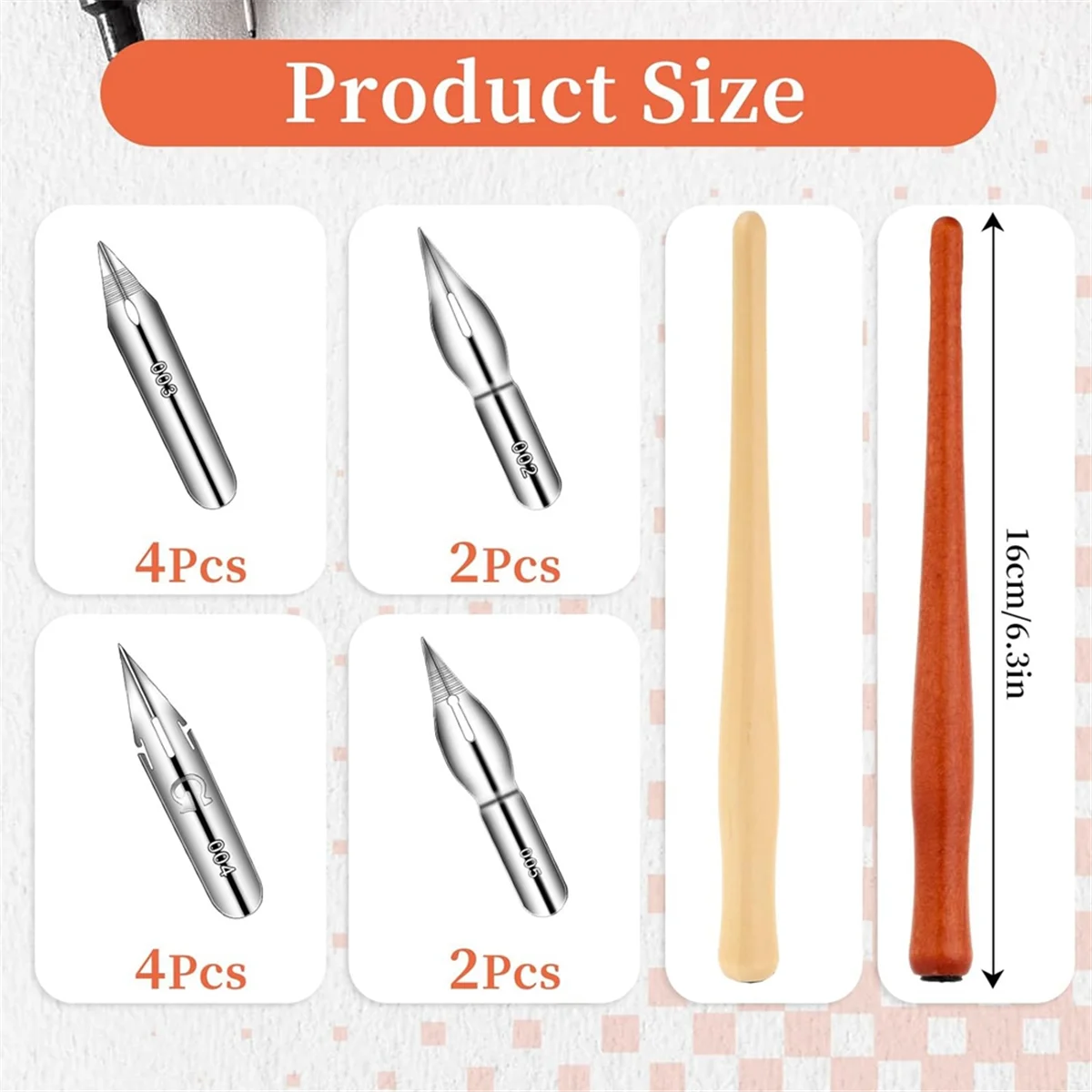 AAAE 10 Pcs Dip Pen Set Nib Pen Holder Comic Pen Nib Set Pen Ink Nib Calligraphy Pen Nibs Wooden Drawing Pen