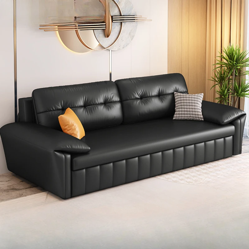 

Nordic Soft Black Sofa Waterproof Large Modern Fancy Lazy Relaxing Sofa Hotel Floor Daybed Muebles Para Salas Modernos Furniture