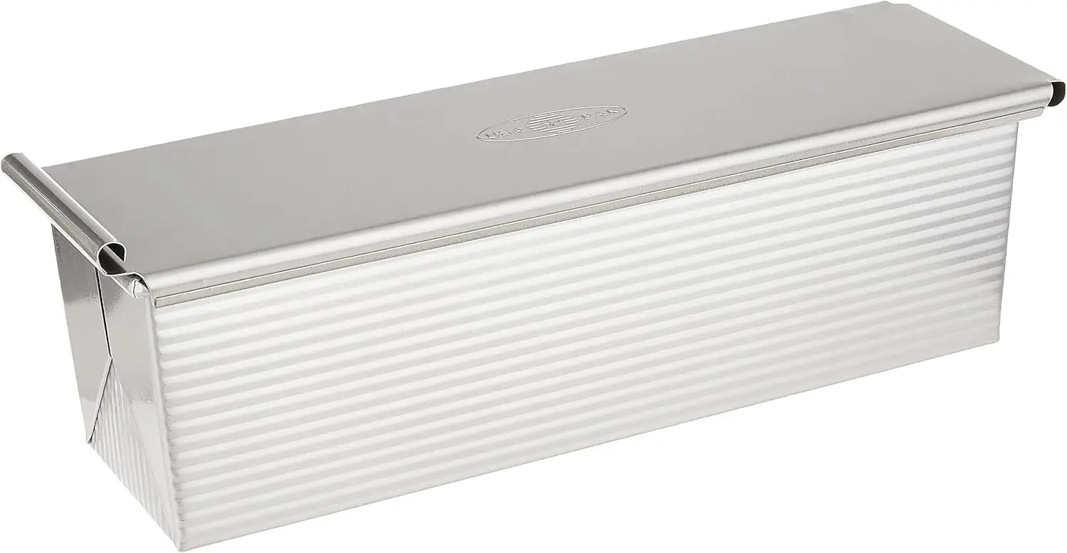 

Форма для выпечки хлеба Pullman 13x4 дюйма с крышкой, антипригарное покрытие с быстрым снятием, алюминизированная сталь