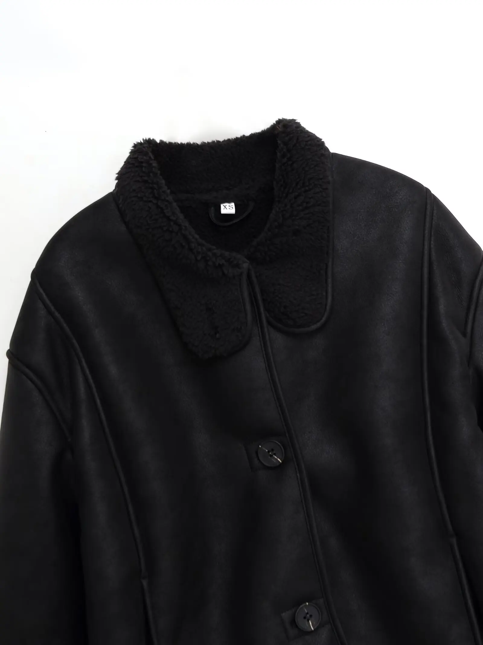 Cappotto da giacca invernale da donna di nuova moda Colletto rialzato monopetto Giacca da donna a maniche lunghe Cappotto in pelle scamosciata allentata Wom