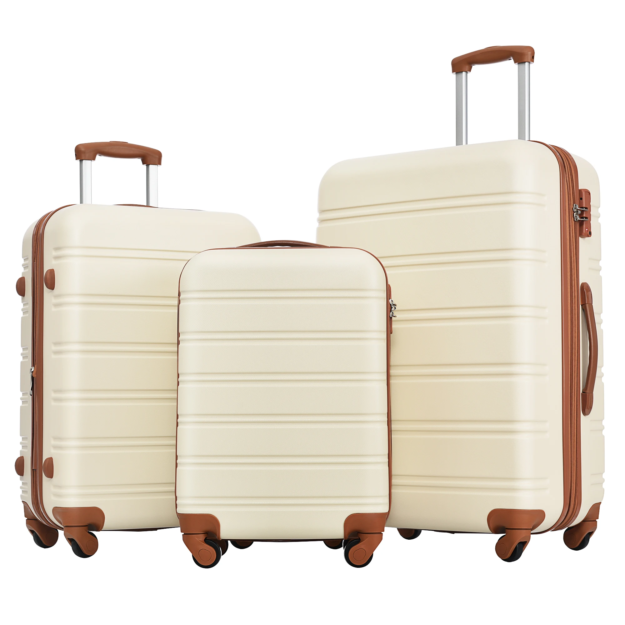 

3 Piece Luggage Set Hardside Spinner Suitcase With TSA Lock 20 24 28 Available