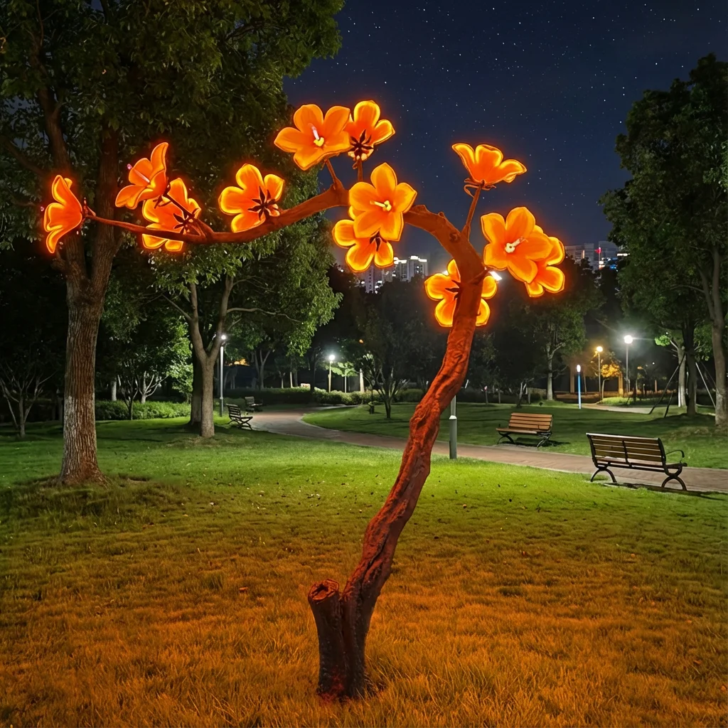 Outdoor Waterproof LED Christmas Halloween New Year's Wedding Decoration Garden Landscape Simulation Tree Light IP67 Rated