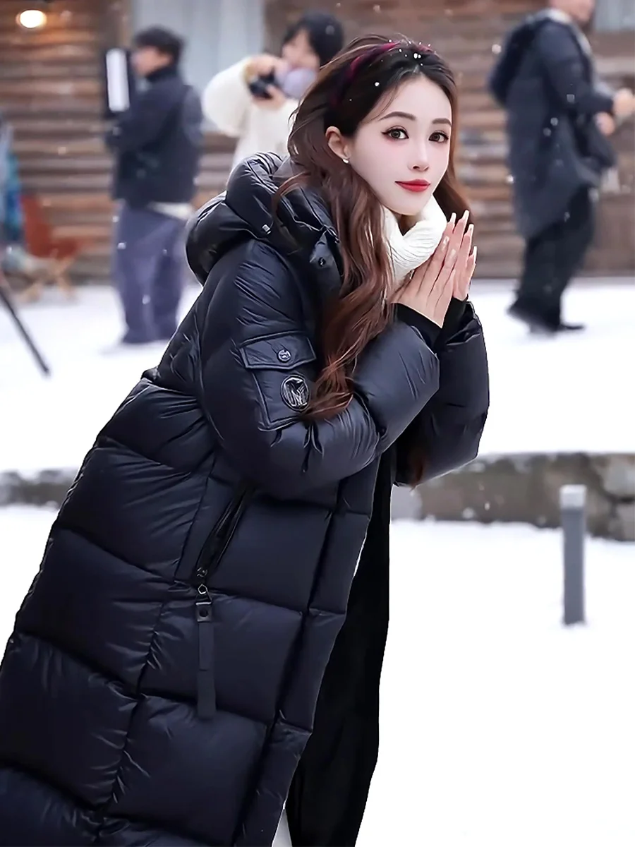 Nueva llegada de invierno abrigo largo blanco Du down Jaet para mujer Ultra resistente al frío Casual Sle cremallera ket diseño Ci ocio