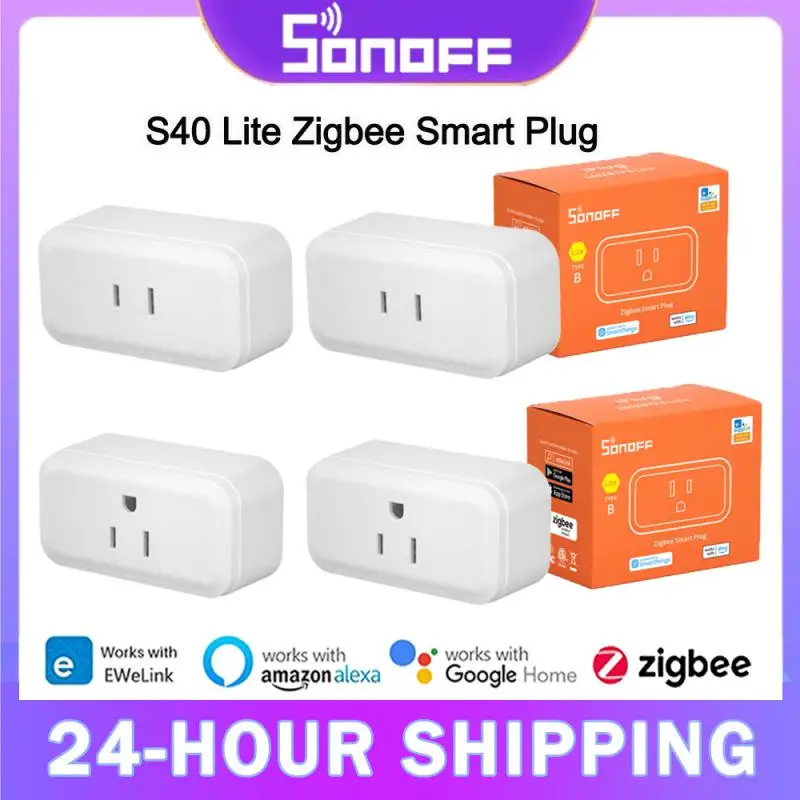 

Смарт-розетки SONOFF S40 Lite Zigbee с поддержкой Amazon Alexa и Google Home, беспроводная смарт-розетка SONOFF Zigbee Bridge