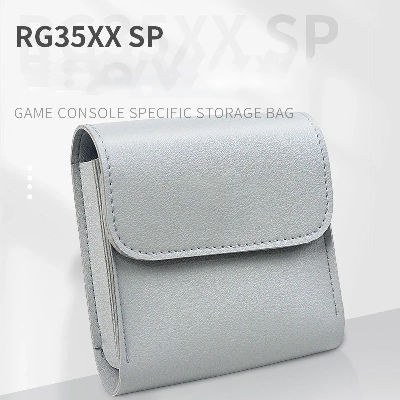 New RG35XXSP Classic Folding Flip Palm Storage Bag Game Machine Leather Cover Accessory Pack