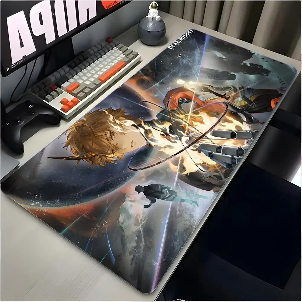 K-Kamui Punishing Gray Raven Mouse Pad Large Mouse Pad Desk Mat Non‑Slip Board Gaming Mat Stitched Edge Design