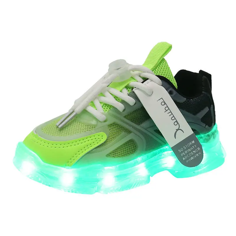 Kid Shoes LED Flashing Sneakers Casual Lighting Running Shoes Boys Girls Walking Trainers USB Rechargeable Luminous Sports Shoes