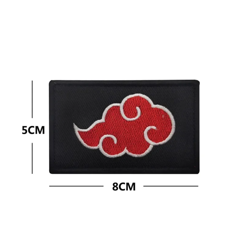 Naruto Akatsuki Anime Cartoon Embroidery Patch Cosplay Badges Hippie Iron on Kids for Clothes Stickers Badges DIY Cloth Patch