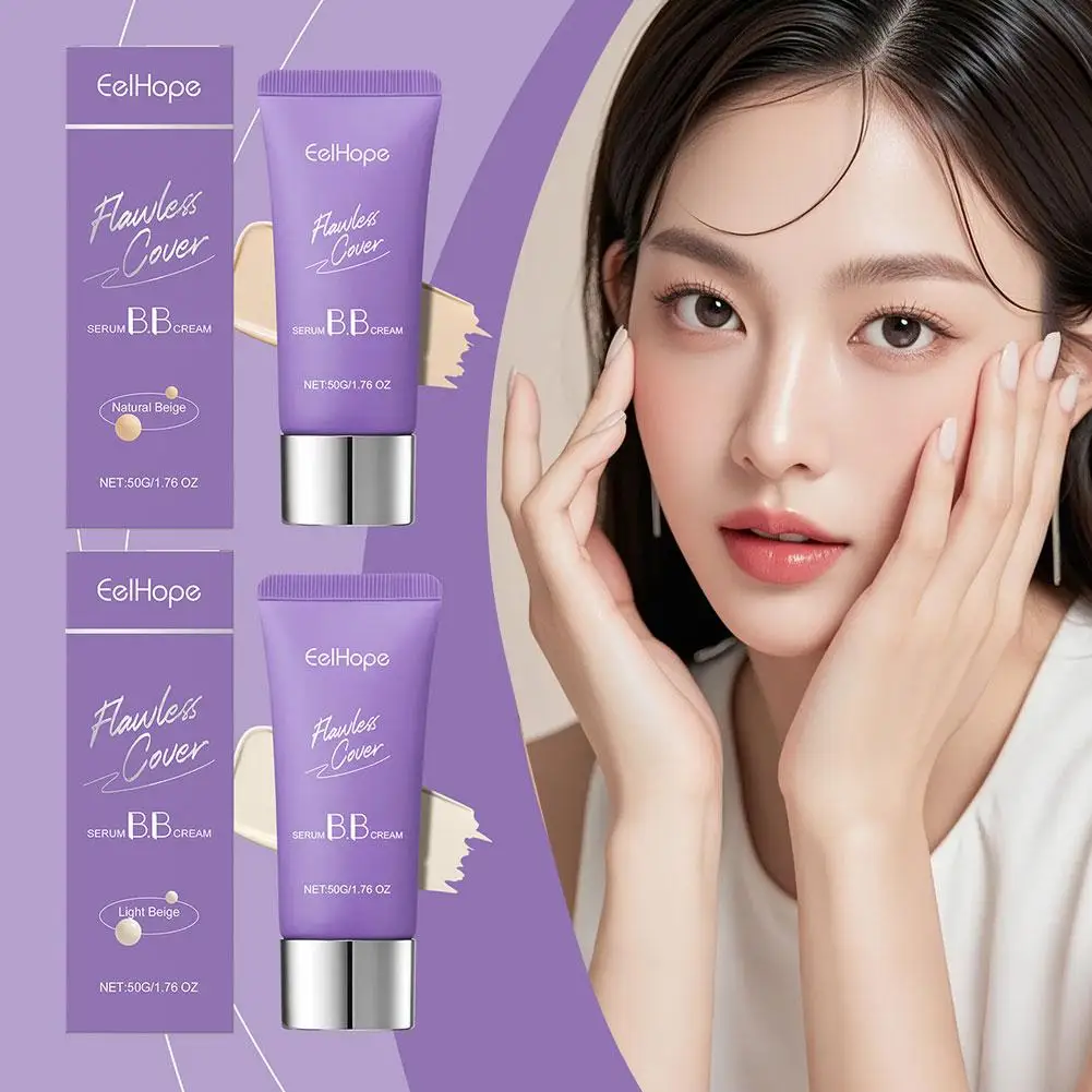 Nuevo 1 Uds 50g crema CC de alta cobertura base maquillaje teñido hidratante ácido hidratante mate luz hialurónica aleta sin aceite L6Y6