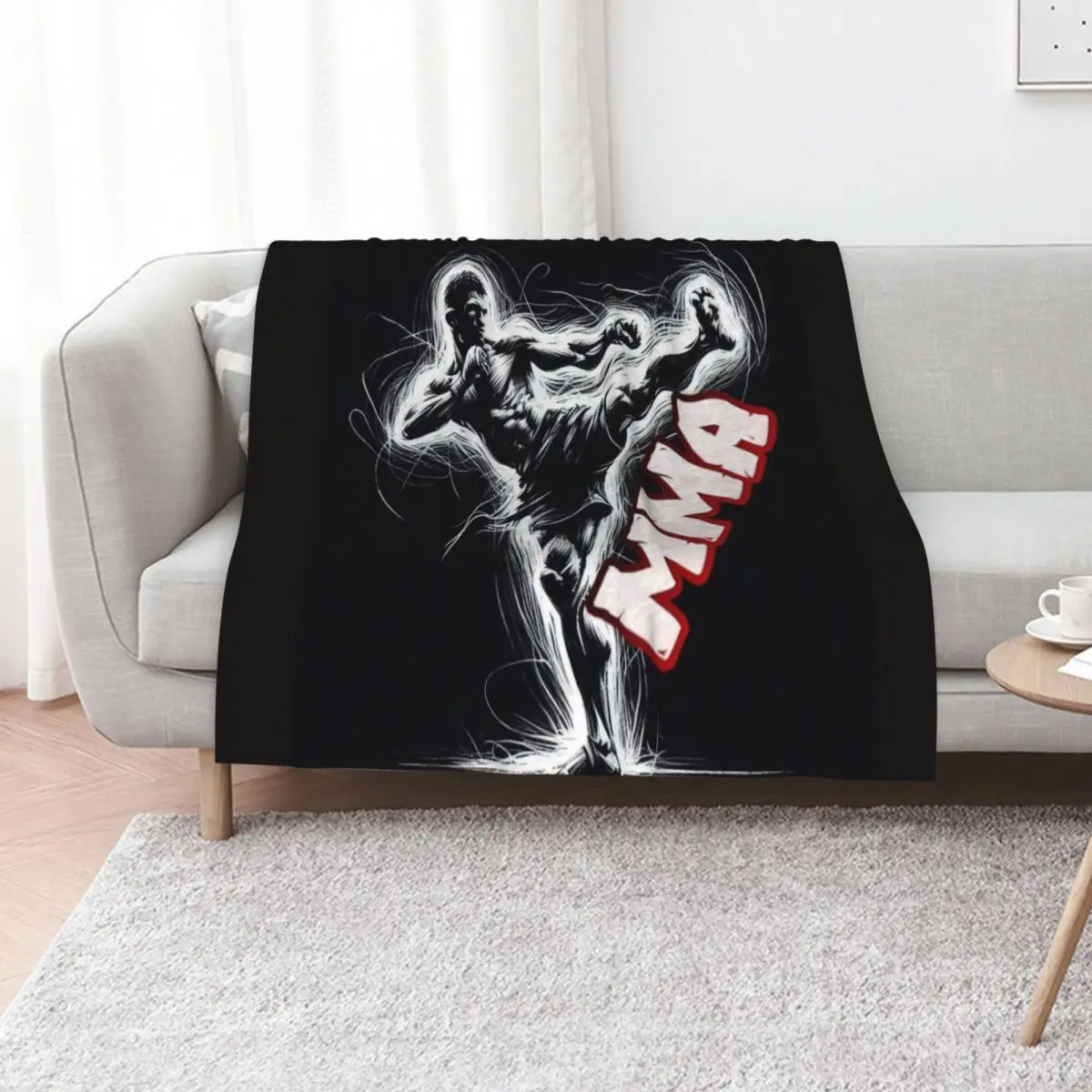 MMA Fighter Throw Blanket Designers Polar Soft Plush Plaid Personalized Gift for babies Soft Beds Blankets