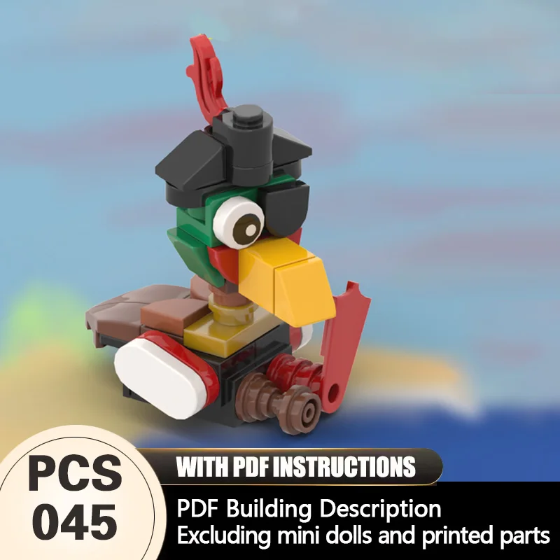 

Creators Animal Series Model MOC Building Bricks Pirate Captain Redbird Modular Technology Gifts Holiday Assemble Children Toys
