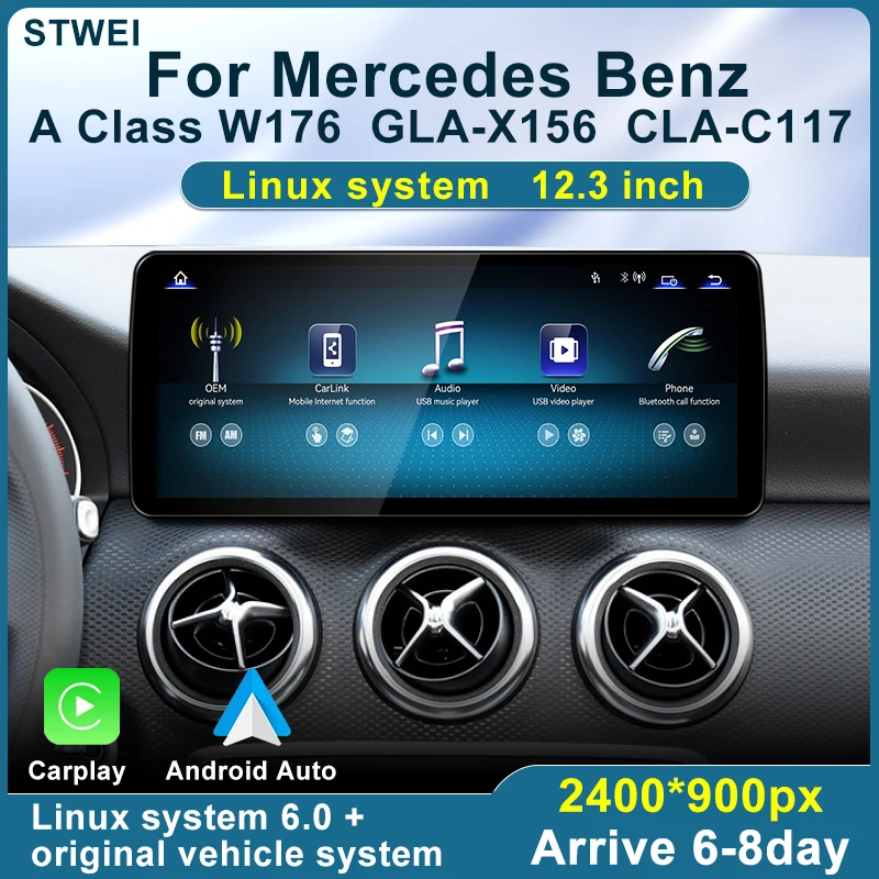 For Mercedes Benz A class W176 GLA-X156 CLA-C117 2013-2019 12.3