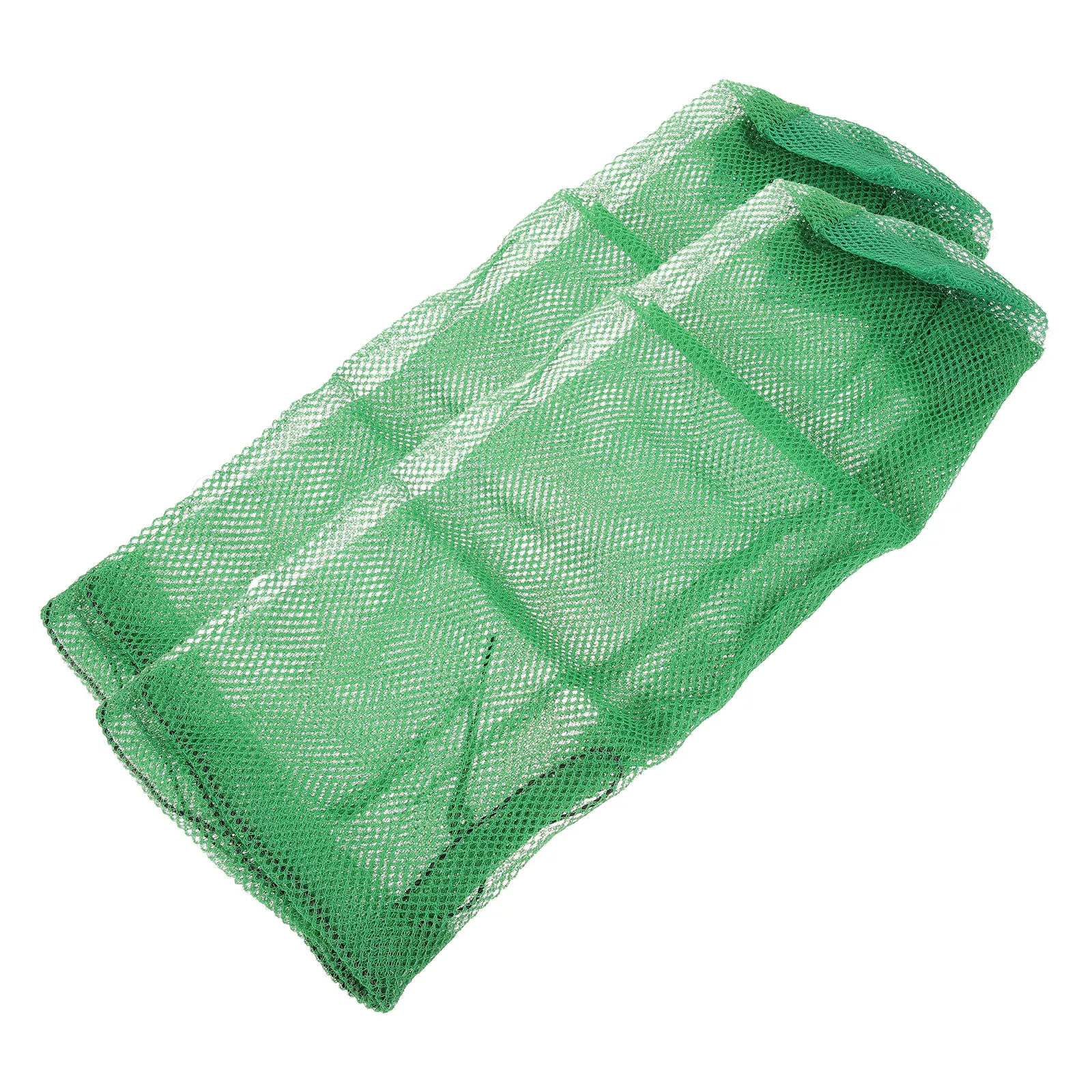 

2pcs Portable Fishing Net Bag Green Drawstring Nylon Small Fish Storage Mesh Pouch Foldable Lightweight Reusable