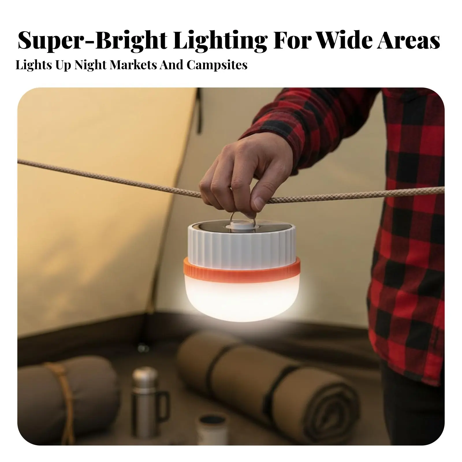 

Solar Powered Camping Lamp Versatile Portable Outdoor Emergency Lamp Solar Powered Tent Lamp Long Battery Life for Hiking