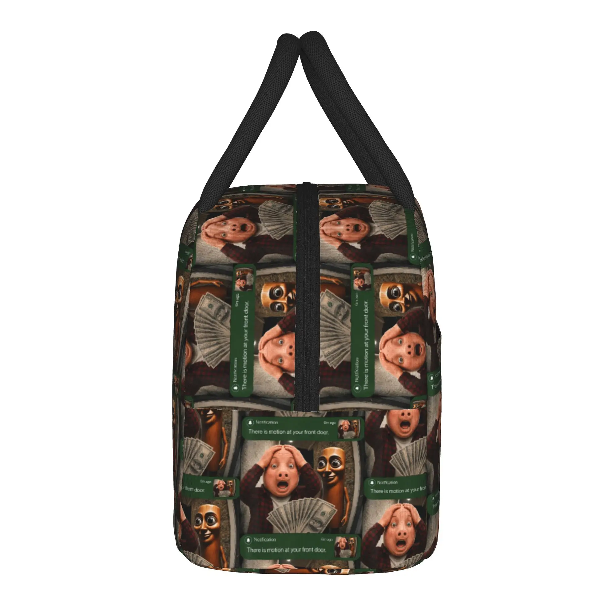 Tung Tung Sahur John Pork Motion at Your Front Door Lunch Bag For Women  Graphic Design Lunch Box Vintage School Cooler Bag