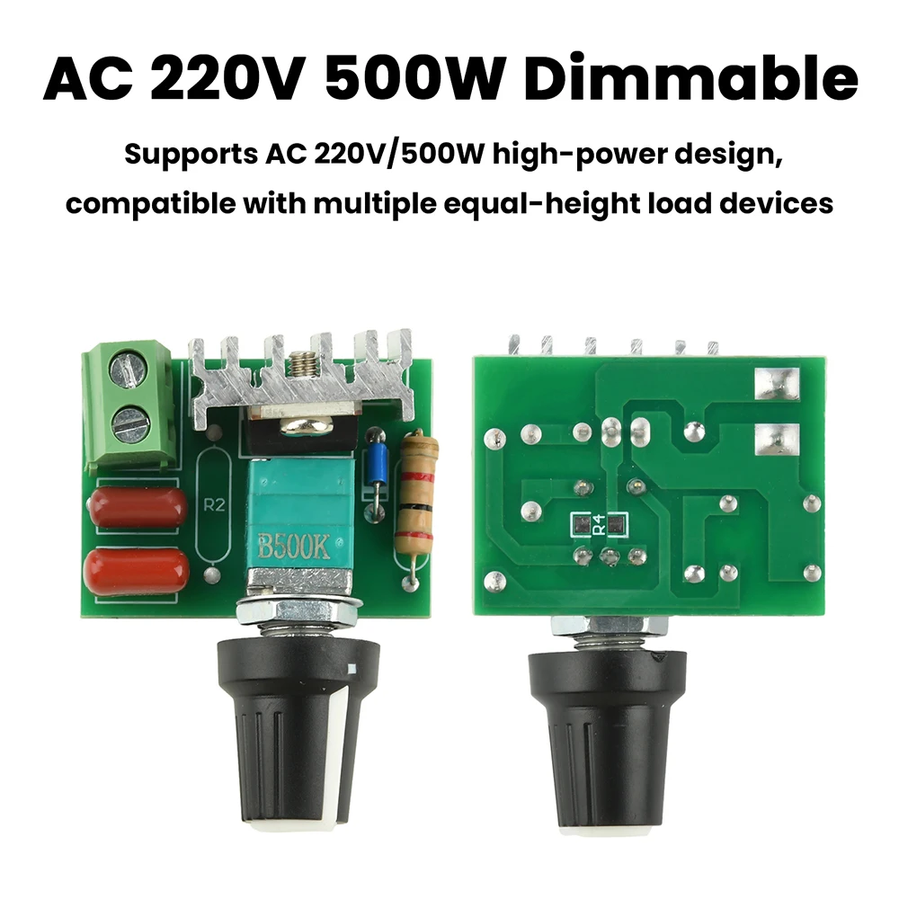 500 W Dimm-Spannungsregler, AC 220 V, Motorgeschwindigkeitsregler mit stufenloser Einstellung für die Temperaturregelung von elektrischen Ventilatoren