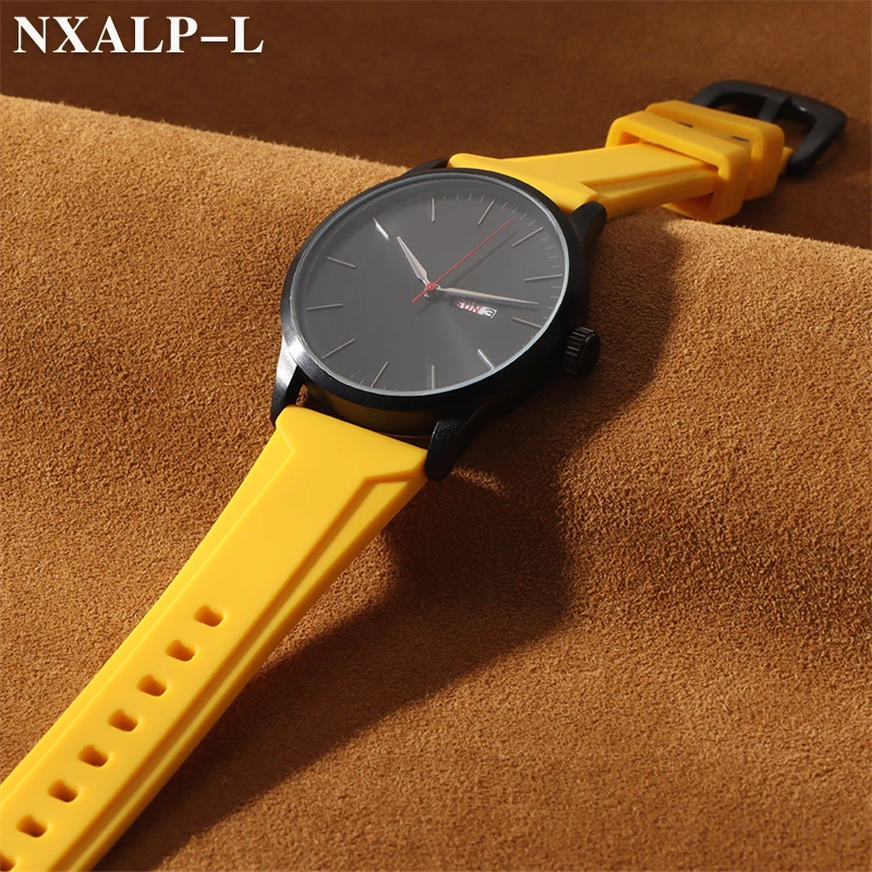 الرجال الرياضة حزام الساعات لينة ساعات سيليكون الفرقة 22 مللي متر 24 مللي متر 26 مللي متر سوار ساعة اكسسوارات ساعة ذكية استبدال معصمه