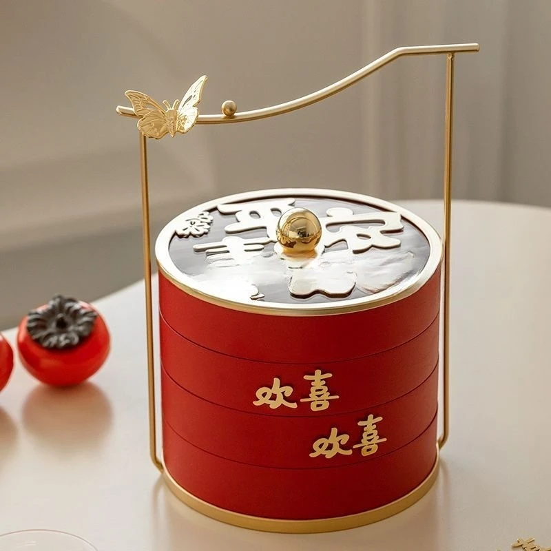 

multi-layer fruit plate, living room coffee table dried fruit plate, New Year's New Year festive engagement wedding gift