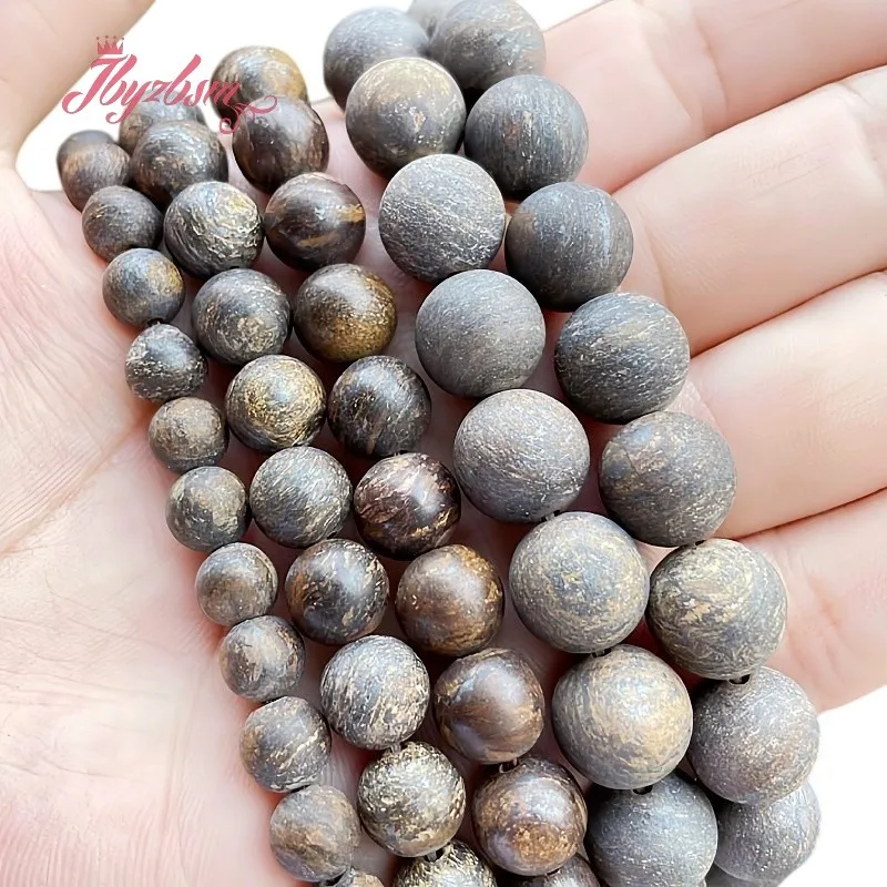 6 8 10 12mm Natural Bronzite Frost Round Stone Beads For DIY Loose Beads Necklace Bracelet Jewelry Making Strand 15 Inches