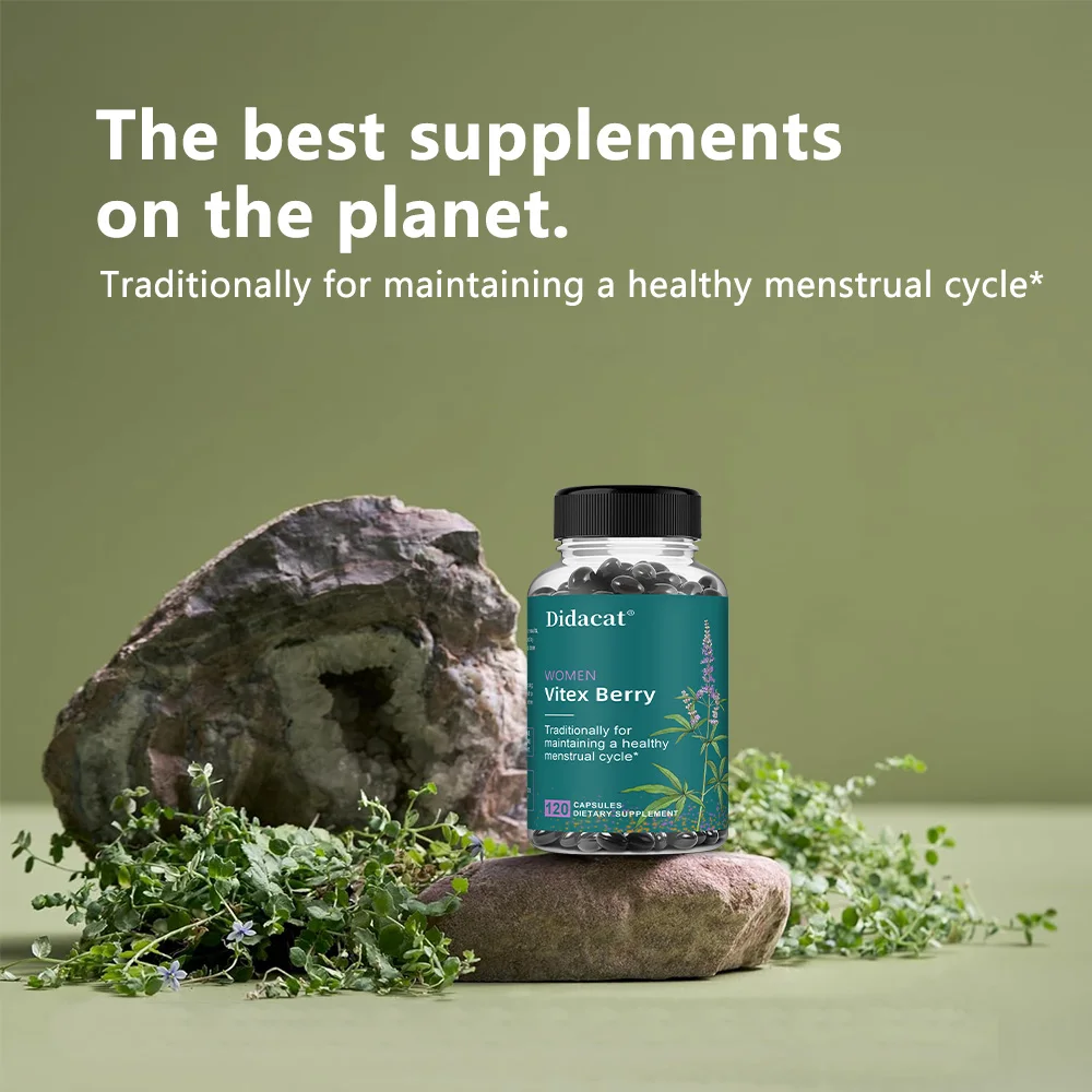 Vitex Berry Vegan Capsules - Hormone Balance for Women, Organic Vitex Chasteberry Extract (1000 mg),Vegan, Non-GMO