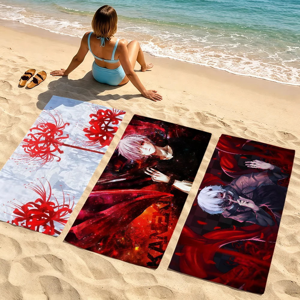 Bath Towel Anime Manga Cool Tokyo G-Ghoul Flower Soft Quick Dry Beach Gift Travel Gym Bathing Spa Camp Sport Pool Towel Gift