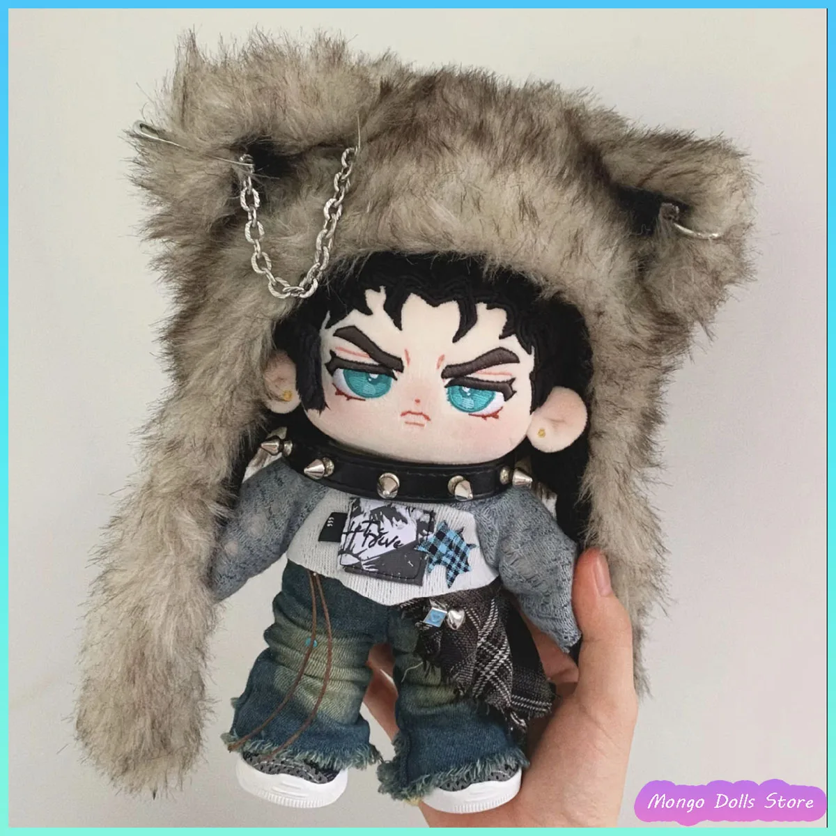Stuffed 20cm Anime JoJo's Bizarre Adventure Kujo Jotaro Figure Cosplay Plush Cotton Doll Toys Cute Cartoon Birthday's Surprises