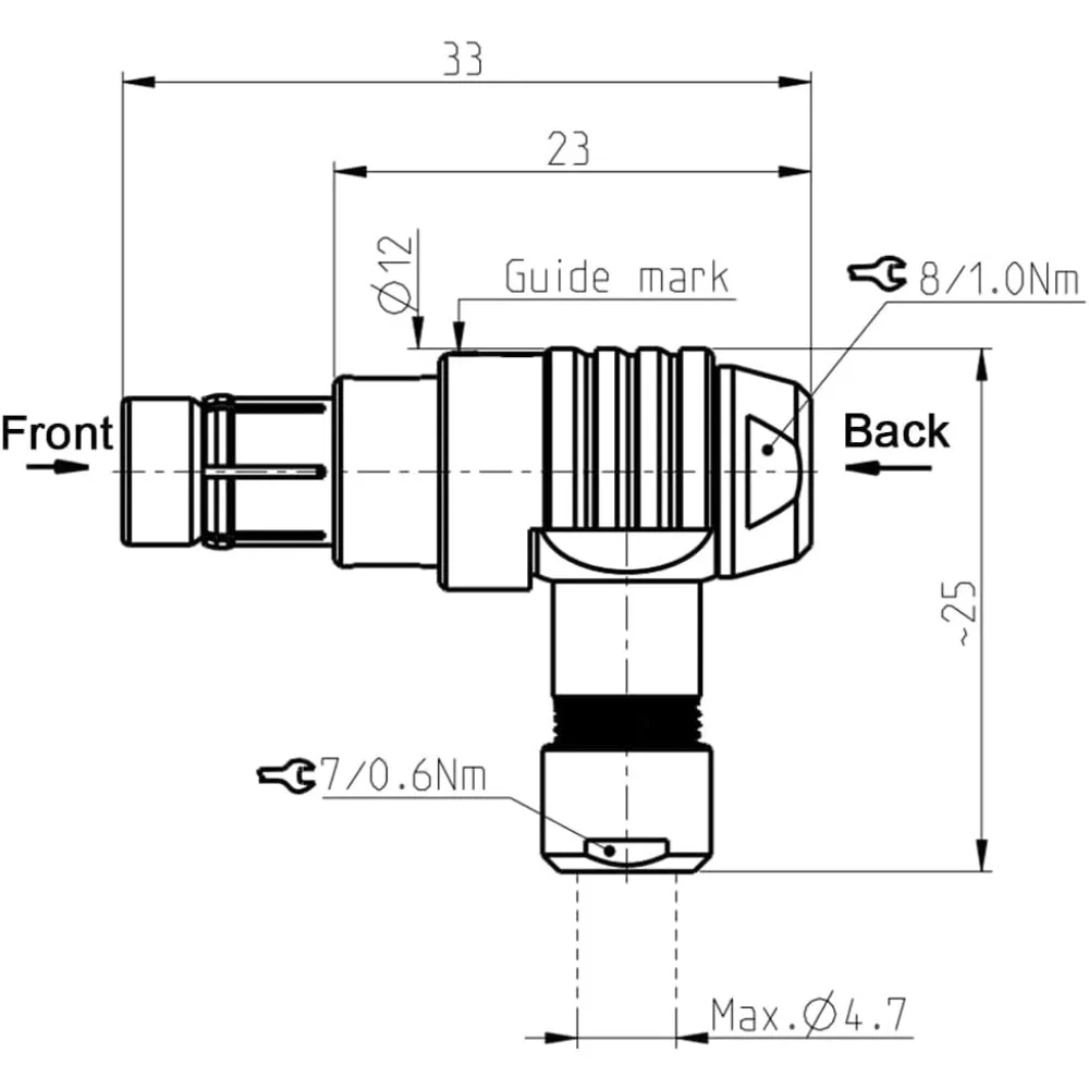 Alvin’s Cables Compatible Fischer S102 3 Pin Male Right Angle Connector for ARRI Alexa, RED DSMC2
