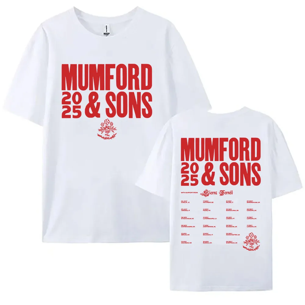 

Футболка Tour Mumford & Sons 2025 года, народная рок-группа, альбом RUSHMERE, новые футболки, летняя хлопковая мужская и женская футболка, уличная футболка унисекс
