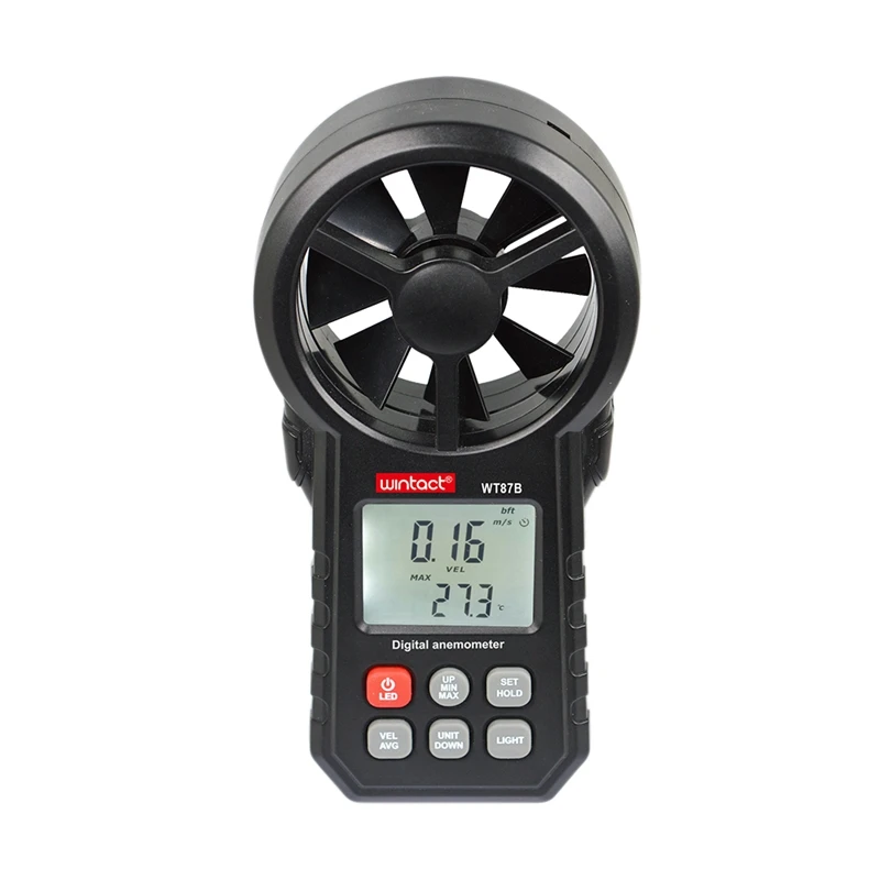 Wintact WT87B Digital Bluetooth Anemometer Wind Speed Meter Wind Velocity Flow Temperature Chill Air Volume Mesaure Data Record